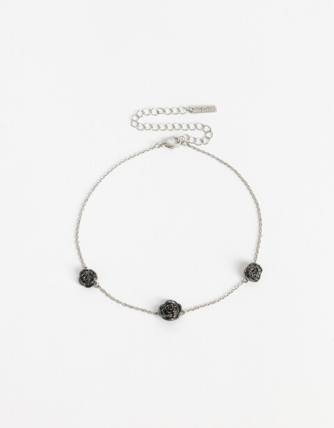 Collares Cortos Special Price Collar Corto Con Rosas - Dorado