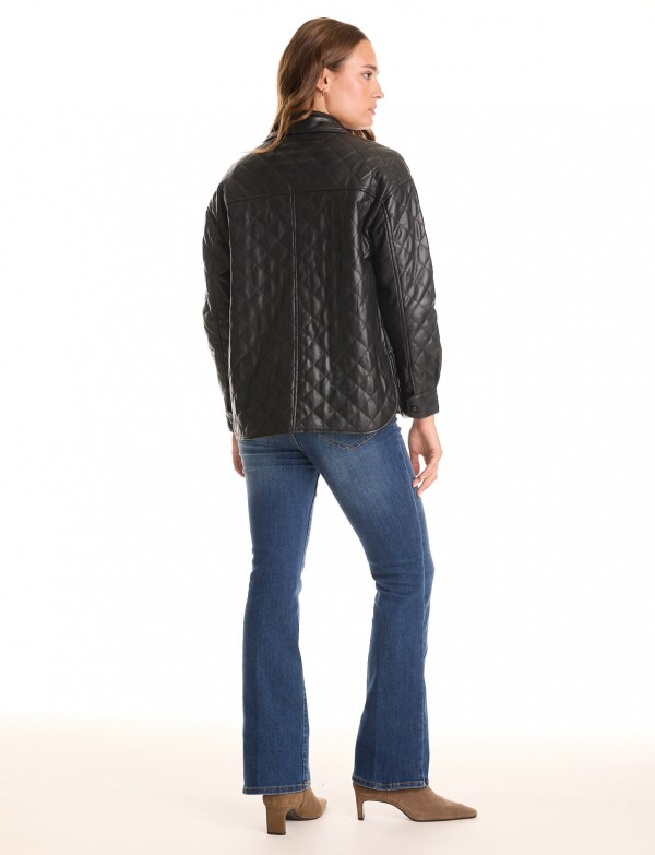 Chaqueta Eco Cuero NEGRO