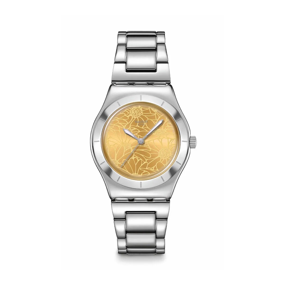 Reloj Swatch YLS236G Petal Swirl de Acero Inoxidable - Amarillo 