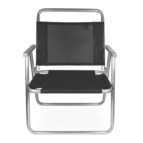 Reposera Silla Alta Plegable en Aluminio Mor Oversize Negro