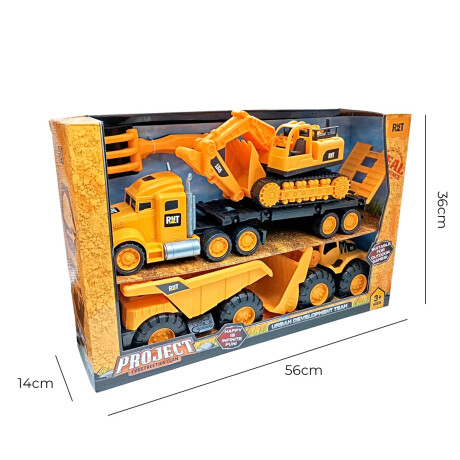 Set De Maquinas De Construcción Camión Juguete Jug023008