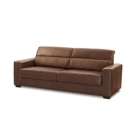 Sillon 100% Cuero 3 Cuerpos Sublime Caramelo