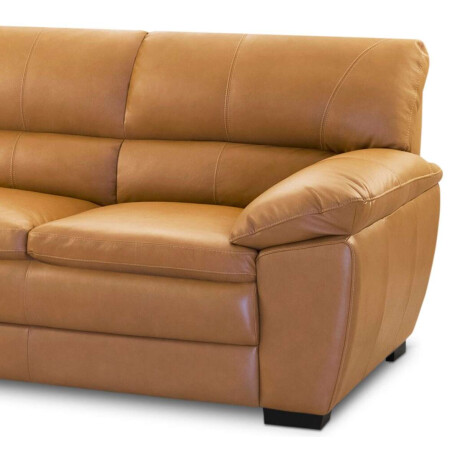Sillon %100 Cuero 3 Cuerpos Premium Camel