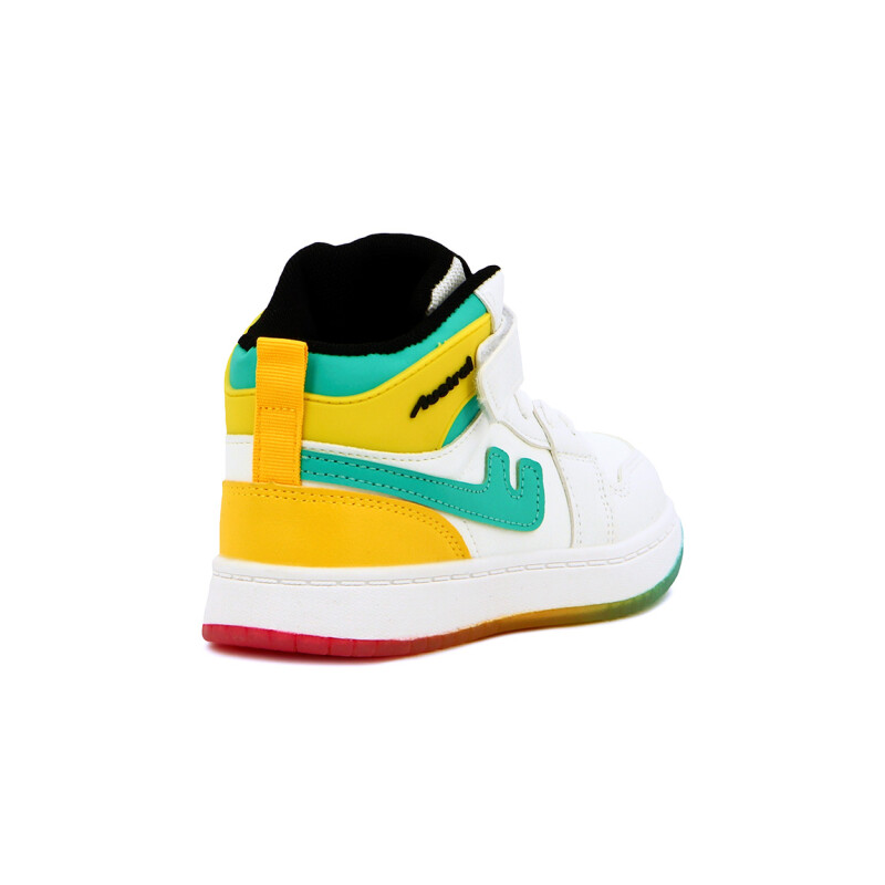 Austral Bota Raptor A Niño/a Acordonada Con Velcro Multicolor-amarillo
