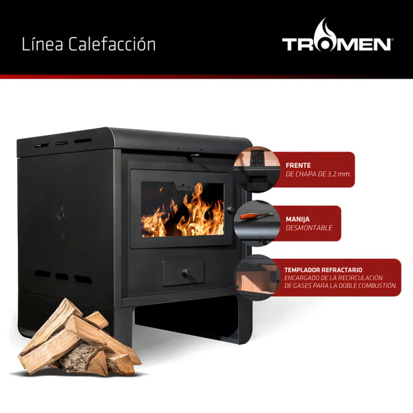 Calefactor Tromen Pehuen P15 A Leña CALEFACTOR TROMEN PEHUEN P15