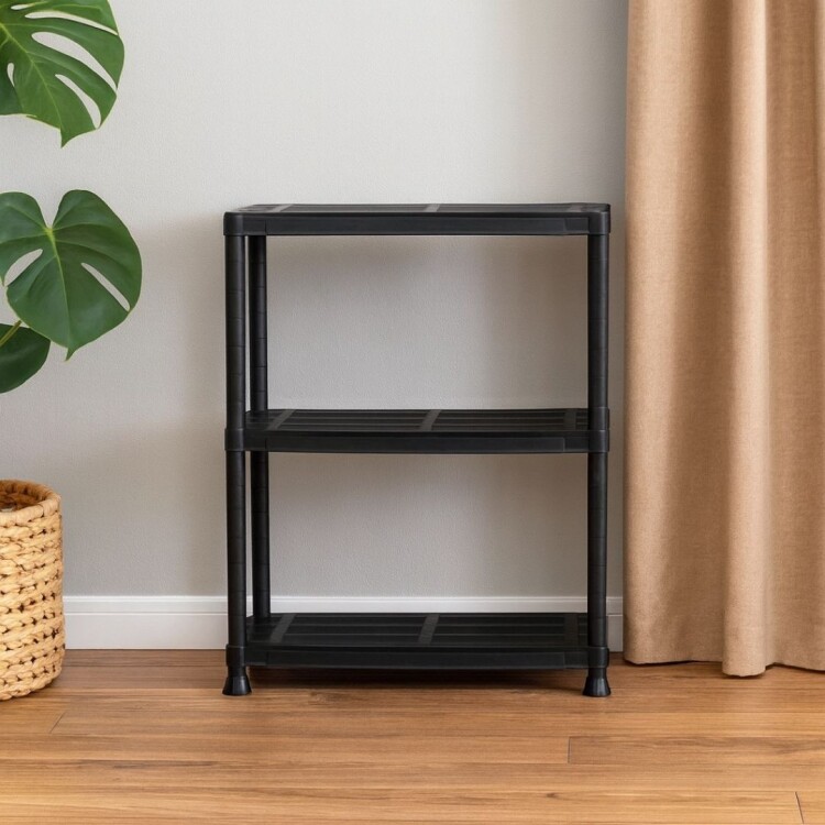 ORGANIZADOR ESTANTE MULTIUSO 3 PISOS NEGRO ORGANIZADOR ESTANTE MULTIUSO 3 PISOS NEGRO