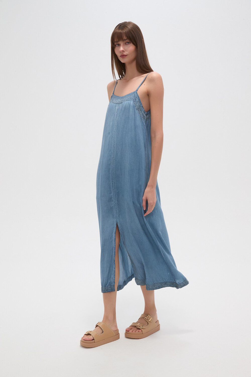 Vestido Aldrin Azul Piedra