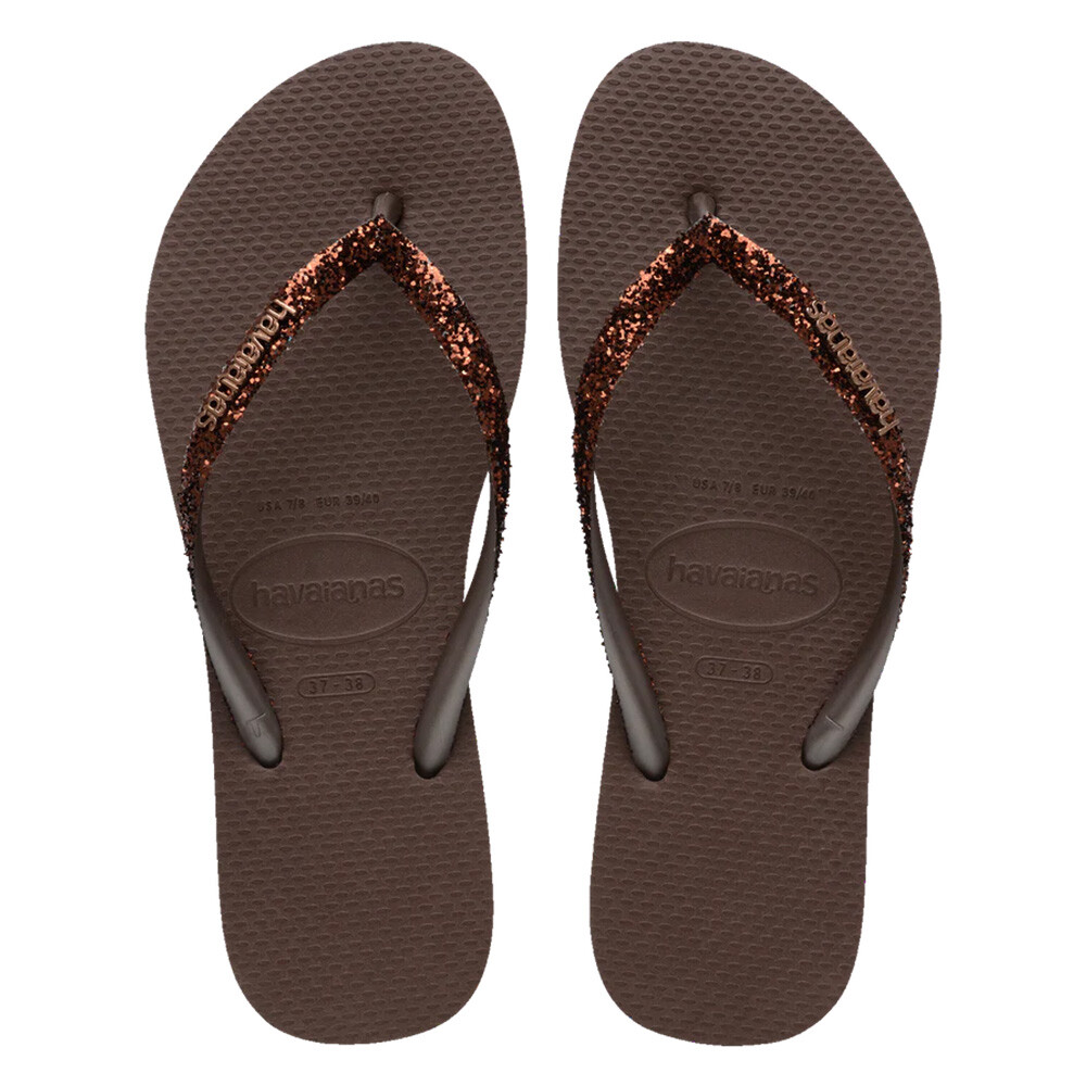 Sandalias Havaianas Slim Glitter Ii FC Mujer Cafe