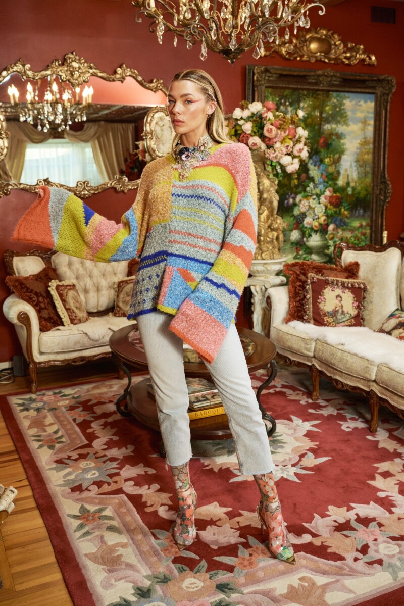 COLORFUL COZY SWEATER Multicolor