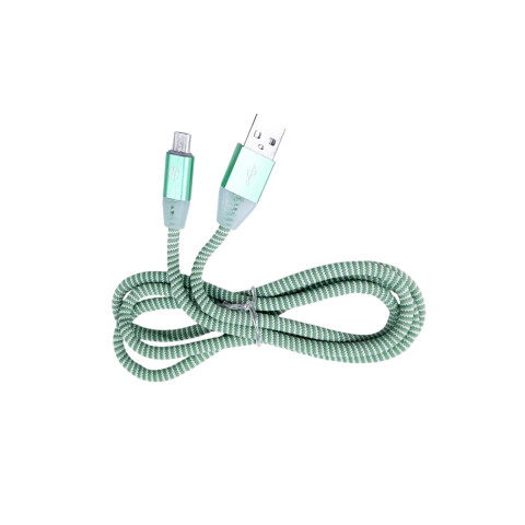 Cable USB recubierto de tela con luz para android 1m Cable Usb Recubierto De Tela Con Luz Para Android 1m