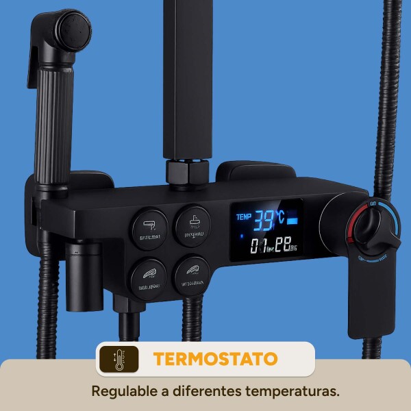 Duchero Barral Exterior Monocomando Baño Display Temperatura Duchero Barral Exterior Monocomando Baño Display Temperatura