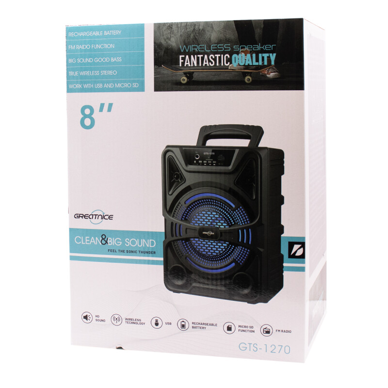 Parlante Portatil Gts-1270 8 Bt Fm Sd Mic Parlante Portatil Gts-1270 8 Bt Fm Sd Mic