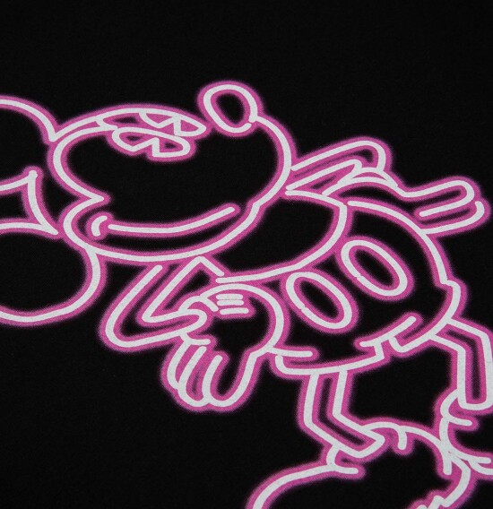 T-shirt de niña teen neon Mickey NEGRO