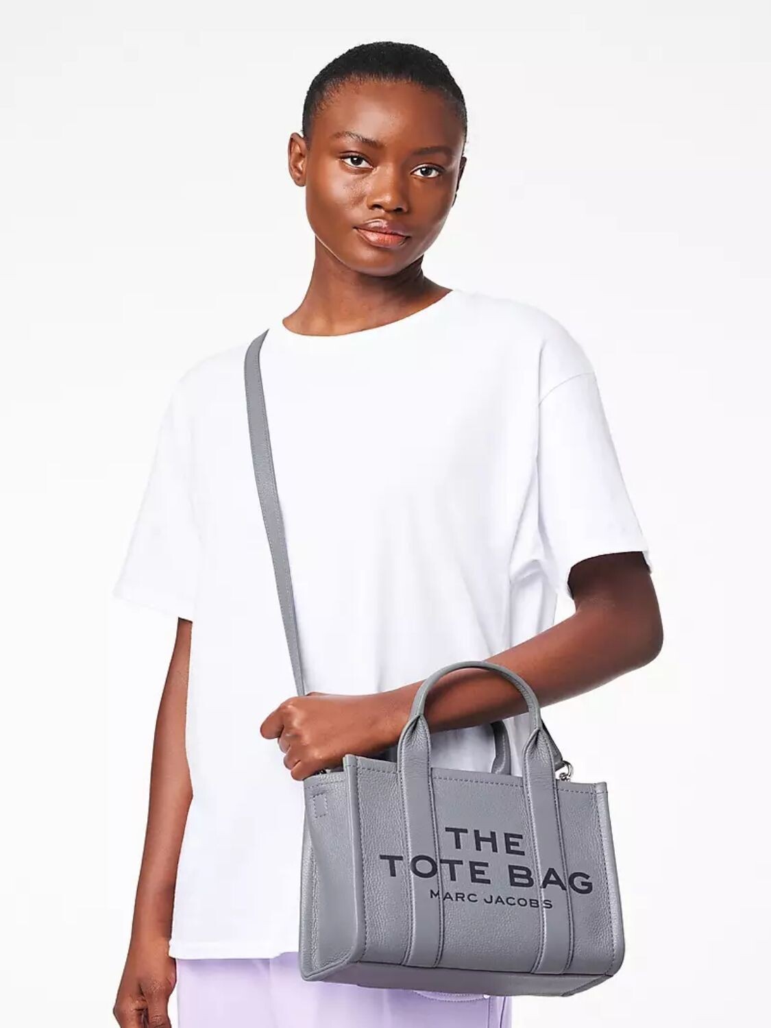 Marc Jacobs - The Tote Bag, pequeño de cuero Gris