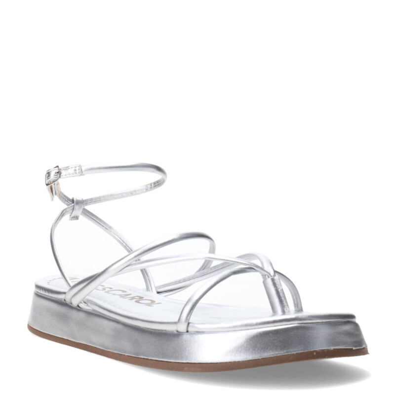 Sandalias de Mujer Miss Carol DAVV con tiras finas Plateado