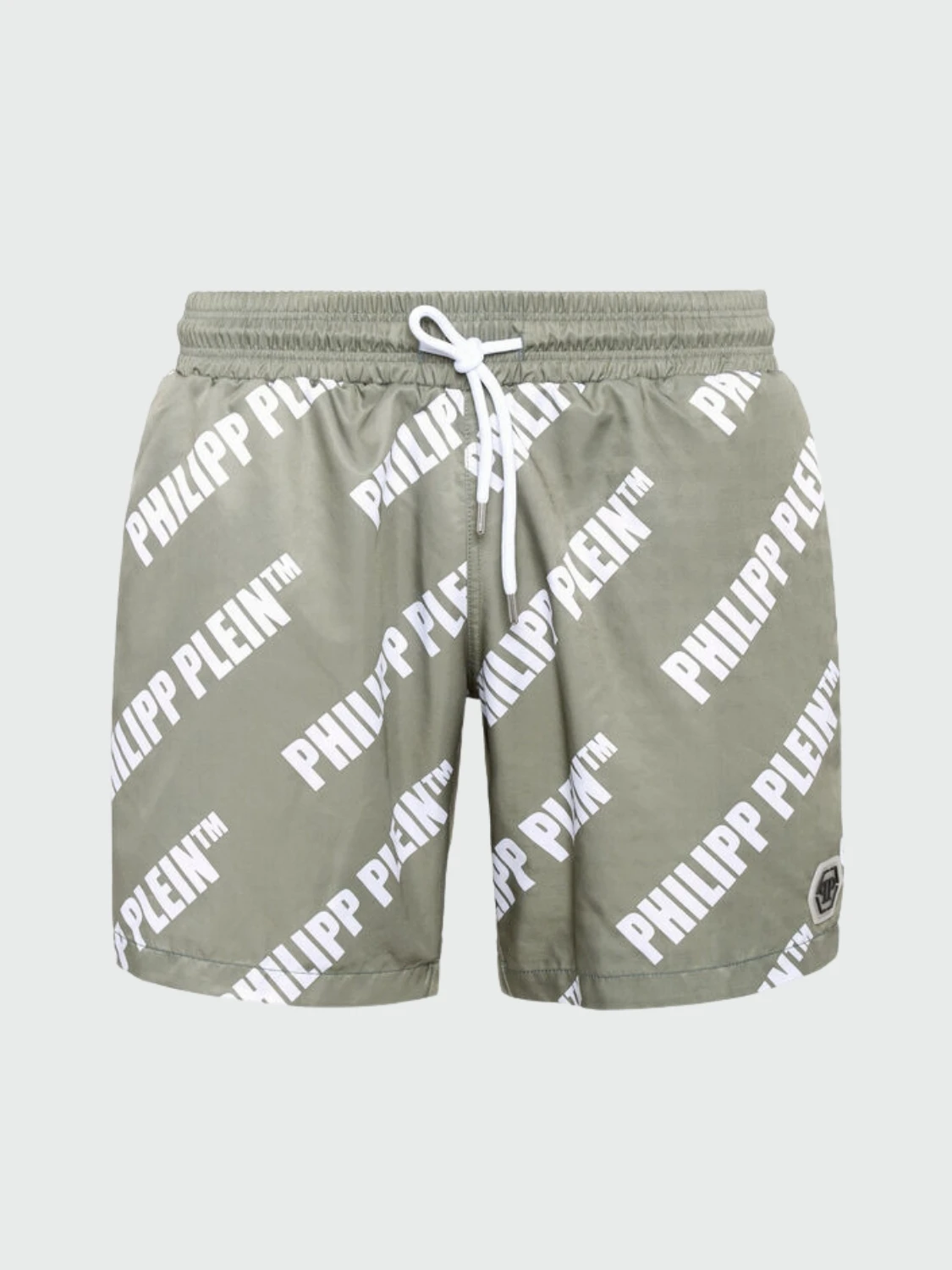 PHILIPP PLEIN - short de baño negro con calavera Verde