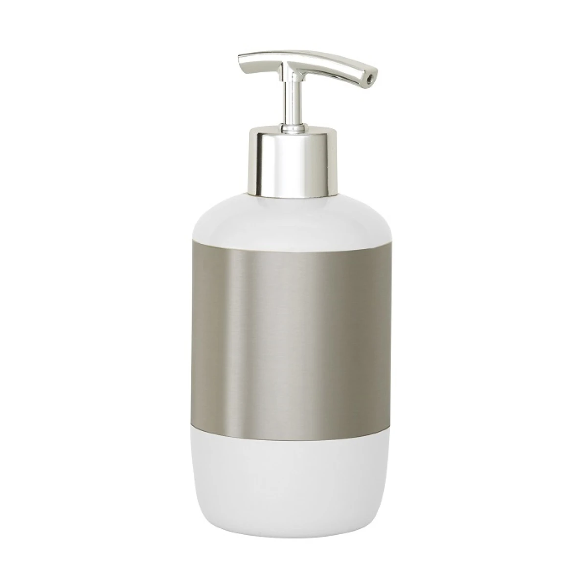 DISPENSADOR DE JABON LIMA 450ML ACERO INOX BLANCO 