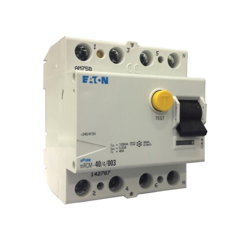 INTERRUPTOR DIFERENCIAL 4 X 40A MCRM-40/4/003 EATON INTERRUPTOR DIFERENCIAL 4 X 40A MCRM-40/4/003 EATON