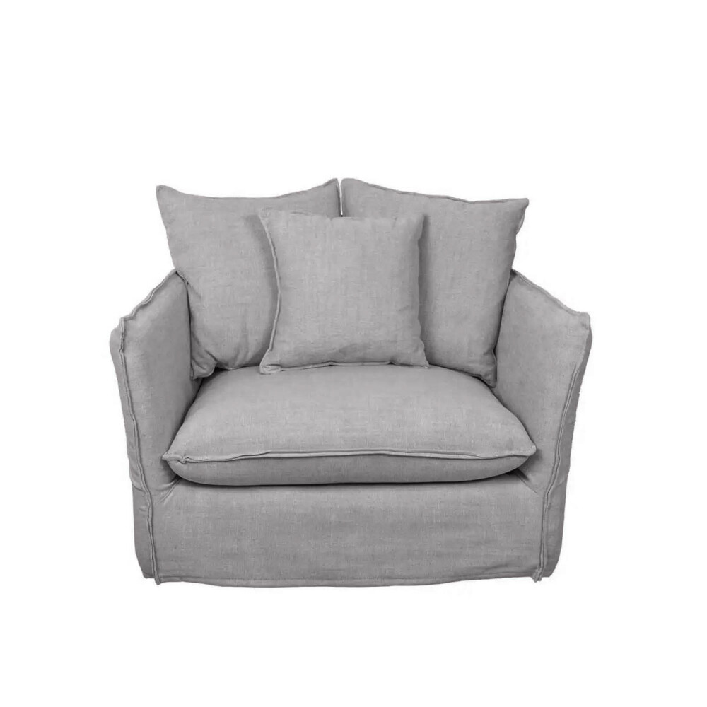 LOVESEAT FUNDA DESMONTABLE 1 CUERPO TELA-PREMIUM GRIS BAHAMA
