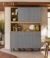 Kit mueble de cocina Flora Gris