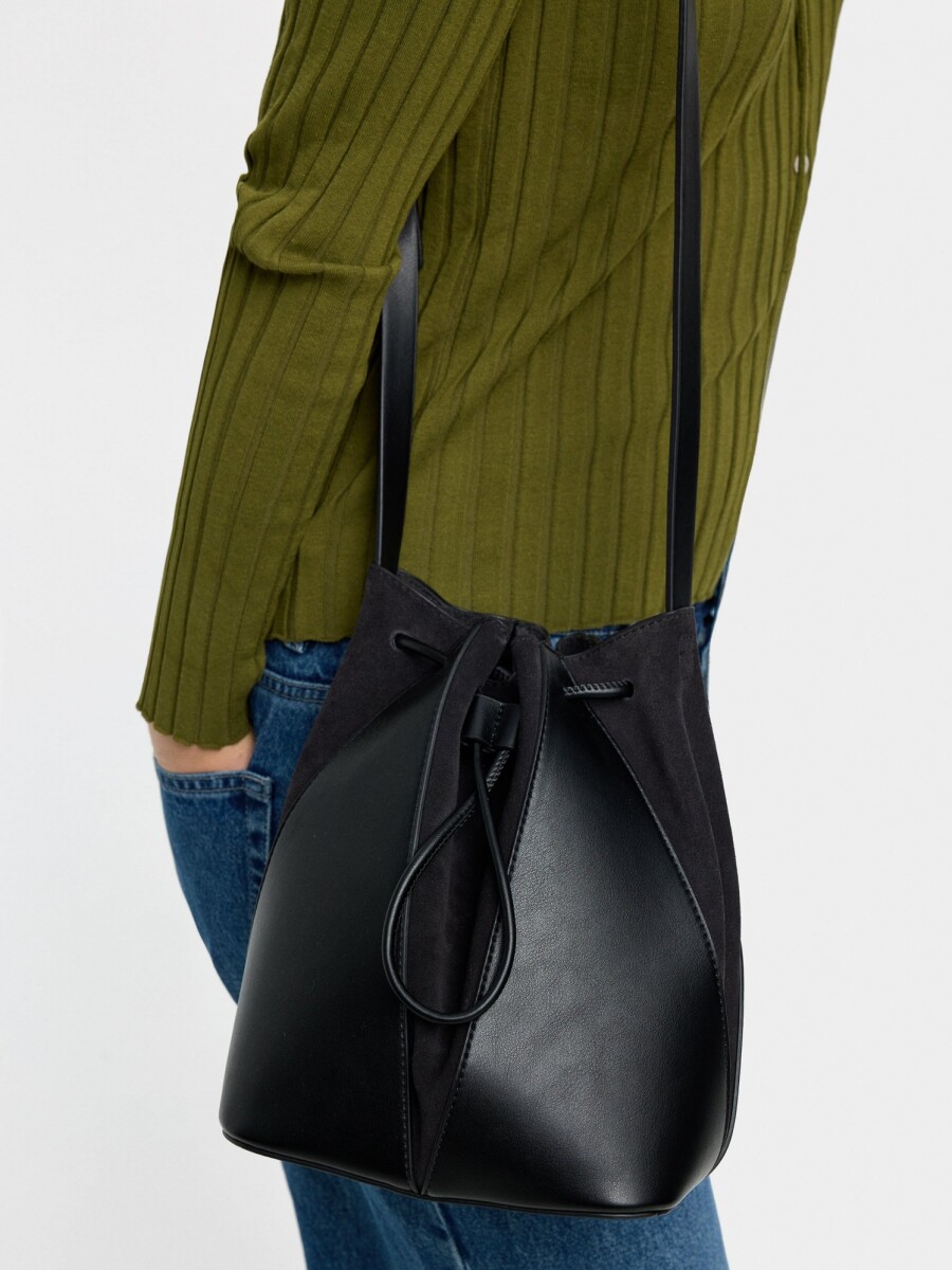 Bolso Bombonera De Piel M negro