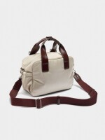 Bolso Tote De Nylon Con Bandolera crudo