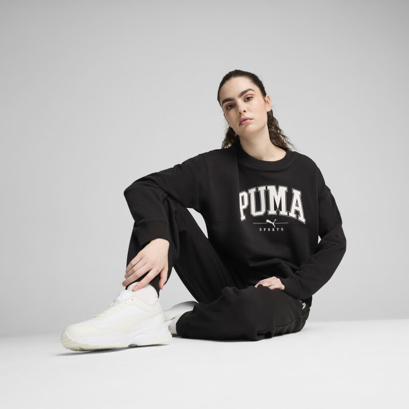Buzo Puma Squad Crew TR de Mujer - 682493 01 Negro