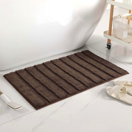 Alfombra de Baño Rectangular con Textura Rayada 82cm x 52cm Alfombra de Baño Rectangular con Textura Rayada 82cm x 52cm