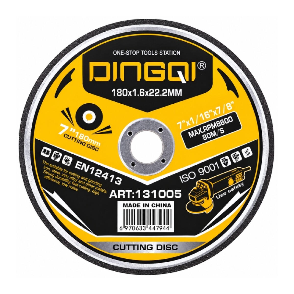 DINGQI DISCO CORTE METAL 180 MMx1.6MMx22.2MM 