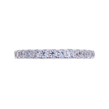 Anillo Fiona en plata 925 con circonias, Modelo Medio sin fin. Anillo Fiona en plata 925 con circonias, Modelo Medio sin fin.