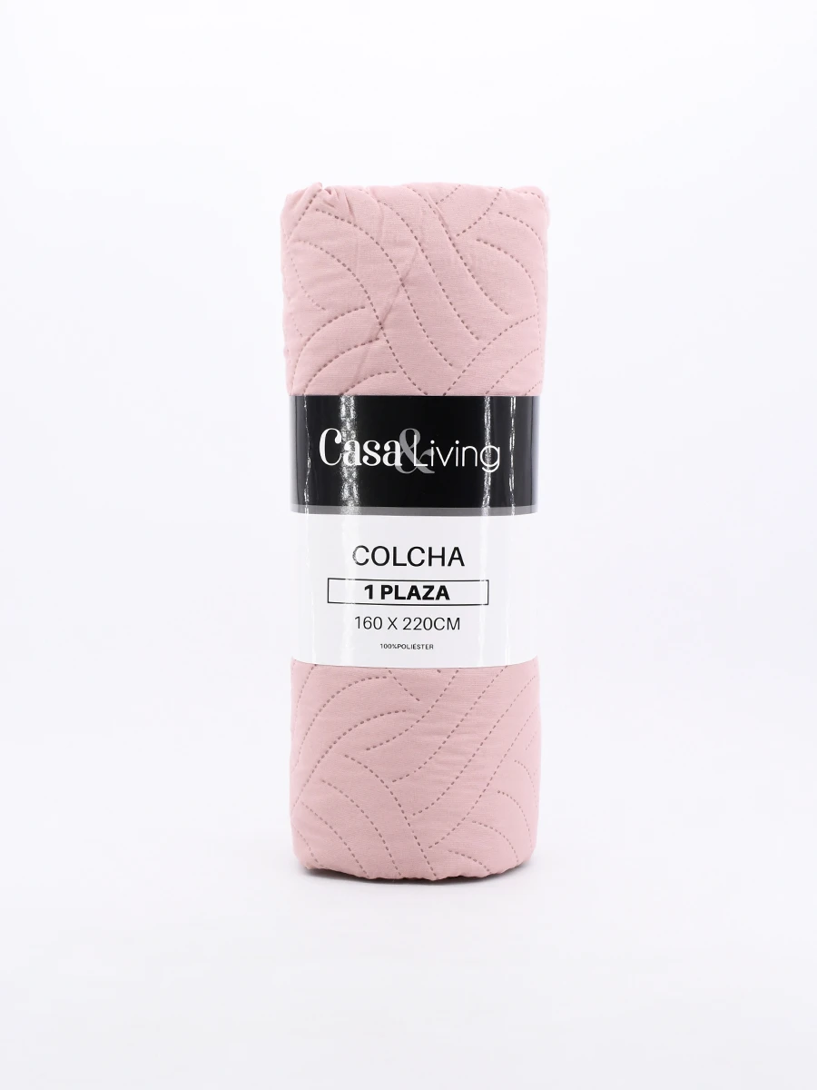 COLCHA 1 PLAZA - ROSADO 