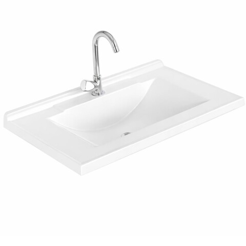 Bacha de sobreponer rectangular 60 cm c/mesa Blanca Fabribam Bacha De Sobreponer Rectangular 60 Cm C/mesa Blanca Fabribam