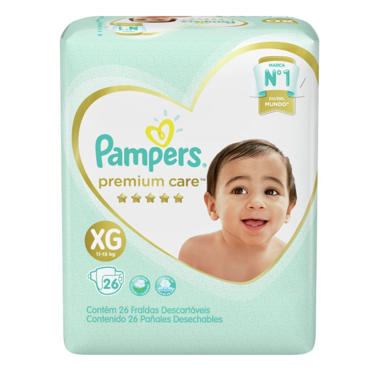 Pañales Pampers Premium Care XG X26 