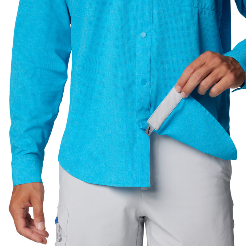 Camisa PFG Solar Breeze Woven Hombre OCEAN BLUE