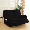 Funda sillón reclinable 2 cuerpos lisa Negro