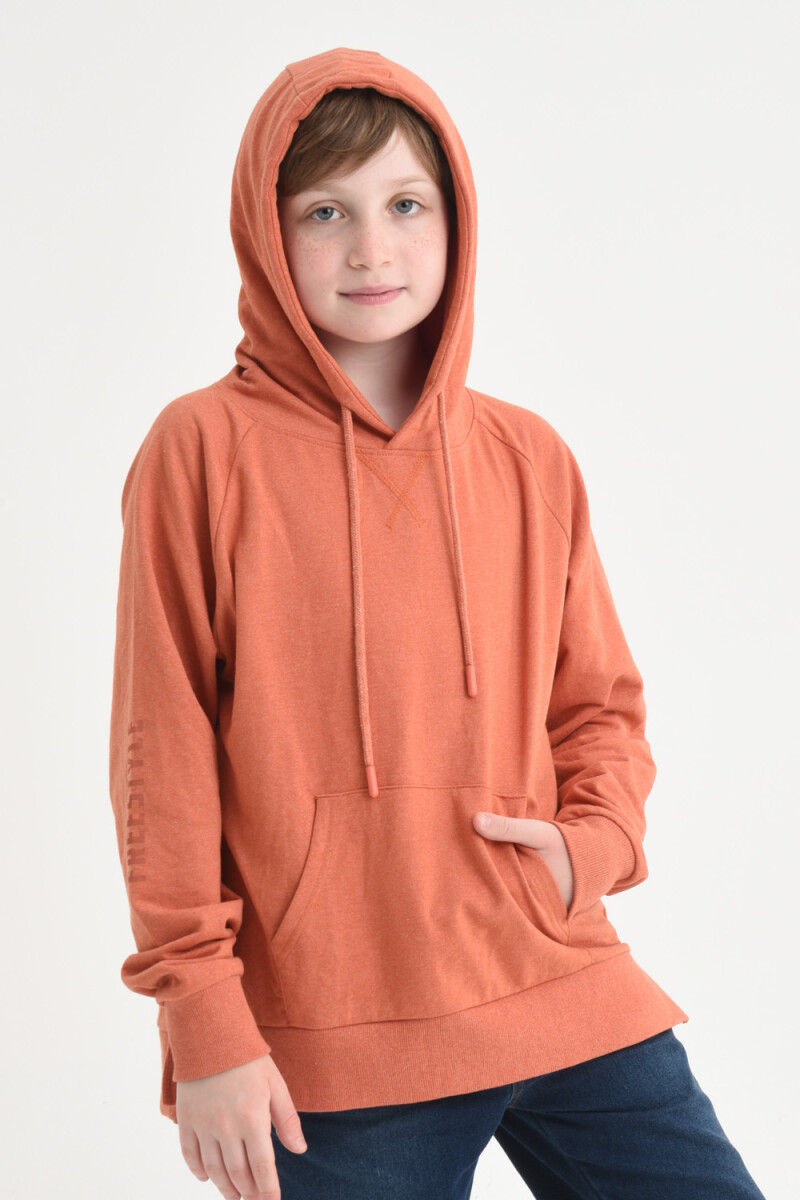 Hoodie deportivo estampado Terracota