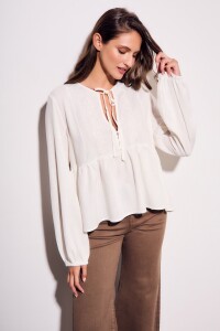 Blusa Viscosa Bordada Nacar