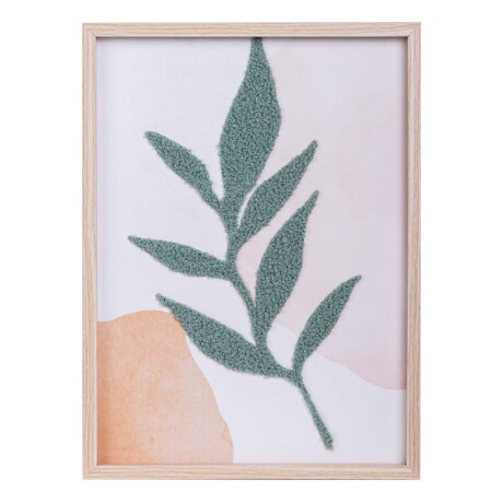CUADRO LIENZO-Y-MDF VERDE EMBROIDERY