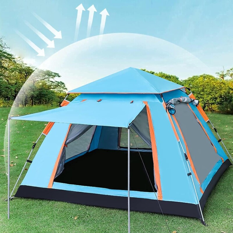 Carpa con Avance Liviana Impermeable Ventilada Capacidad 2 a 3 personas AZUL
