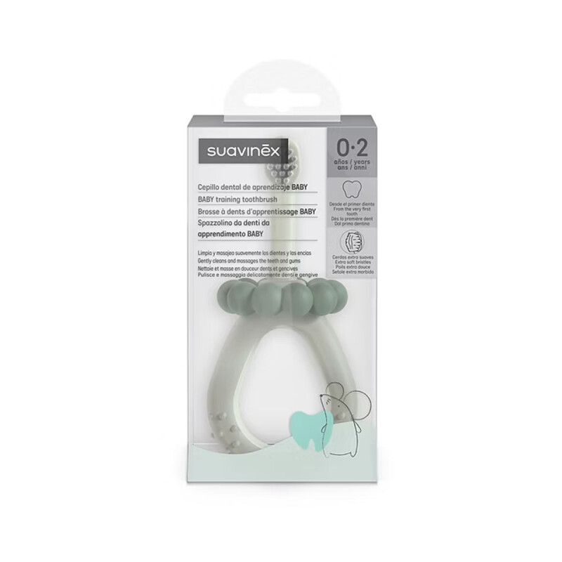 Cepillo de dientes de aprendizaje Baby 0-2 años Suavinex Verde
