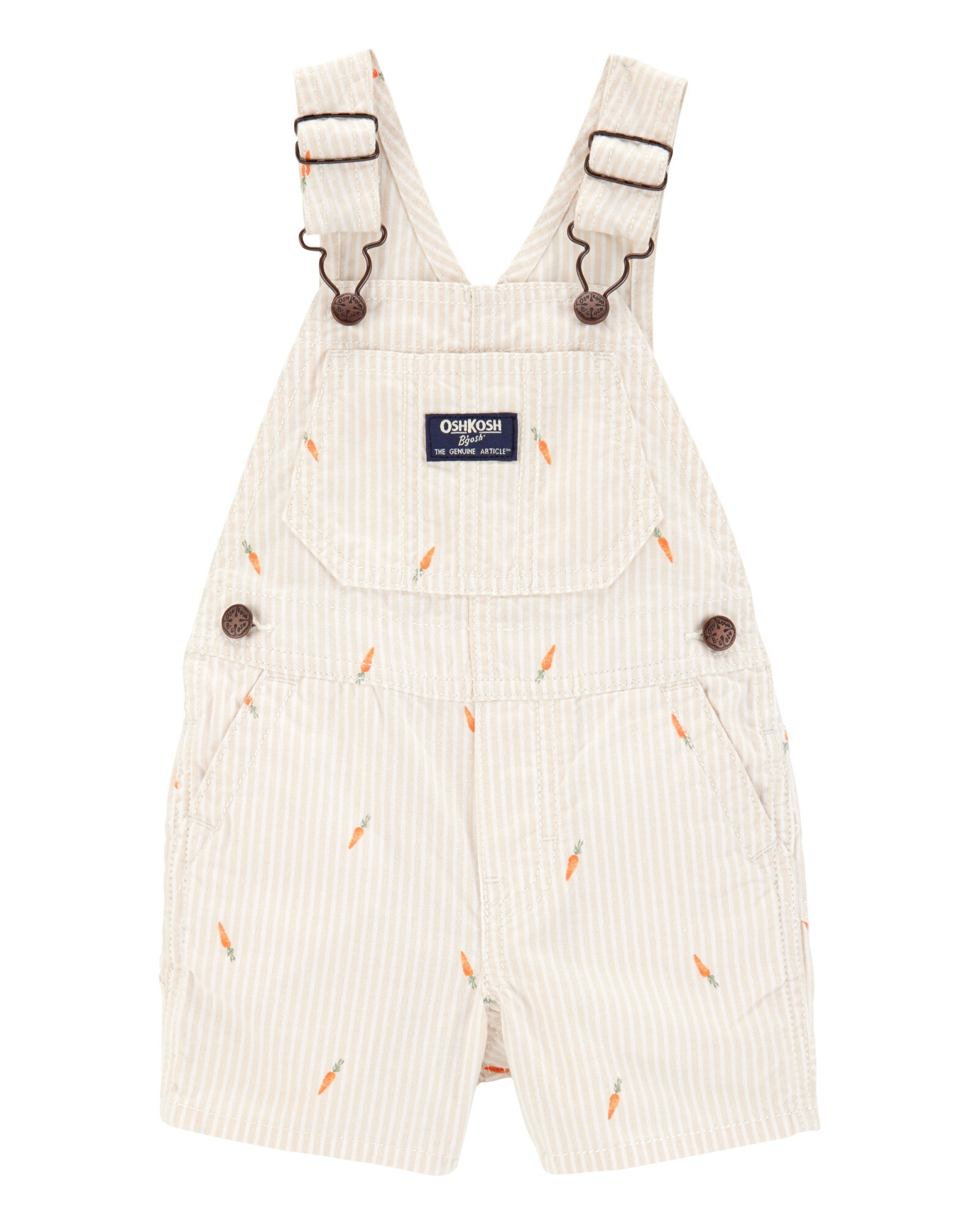 Enterito corto de algodón, diseño zanahorias Sin color