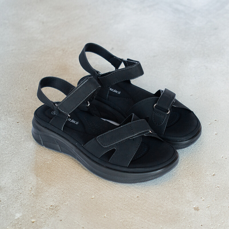 Sandalia de dama Panama Jack ALL BLACK