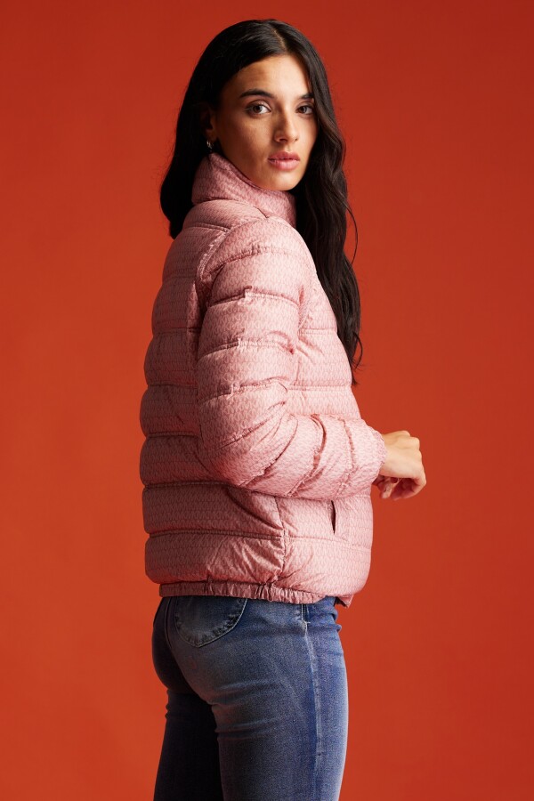 Campera Plumas Reversible ROSA