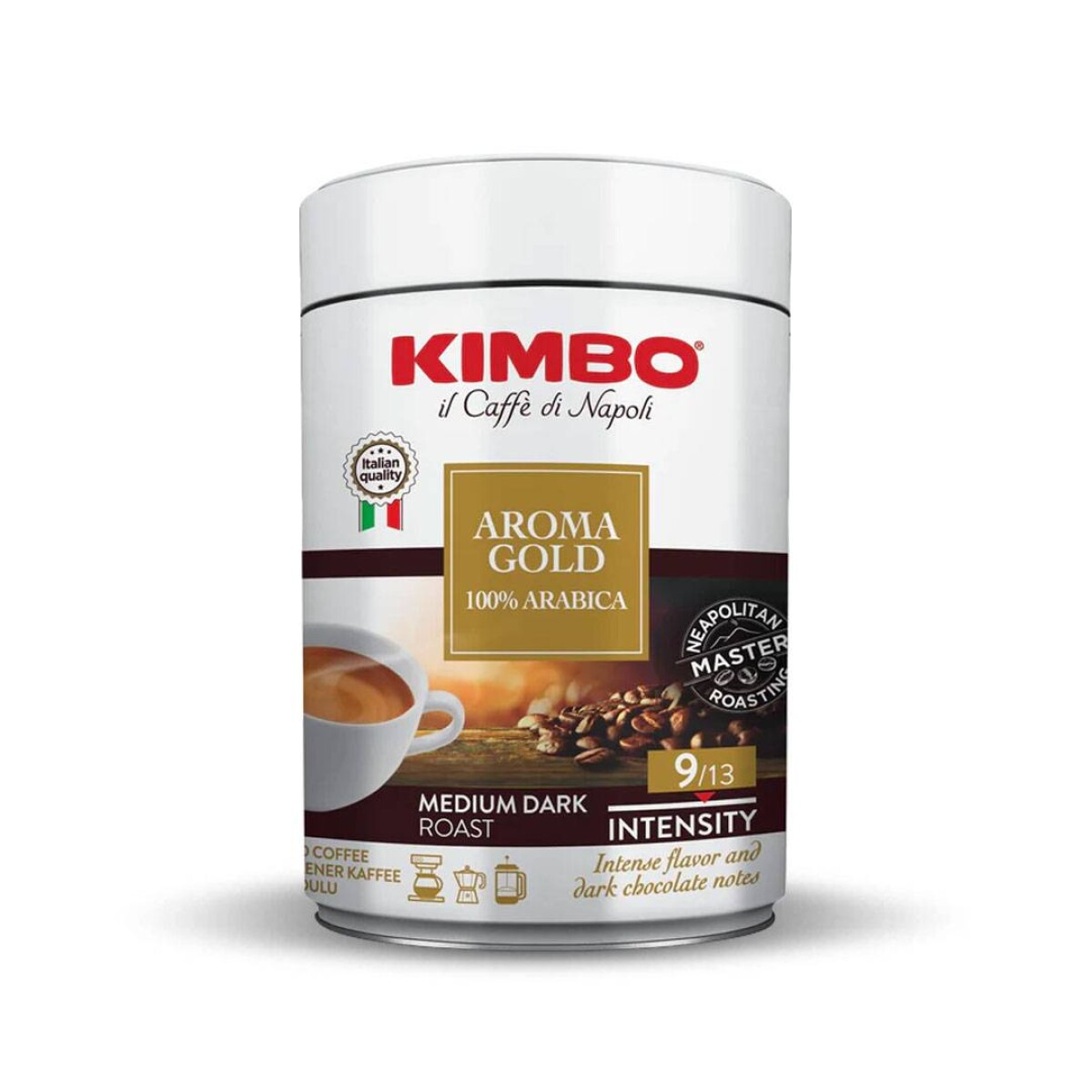 Café Arabica Molido Kimbo Lata - 250 Grs 