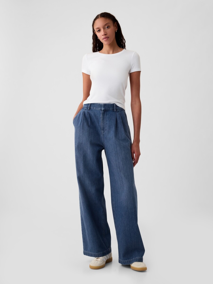 Jean 365 Trouser Tiro Alto Mujer - Medium Indigo 15 