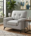 BUTACA Tela y Madera Natural Living Lamona Gris Claro