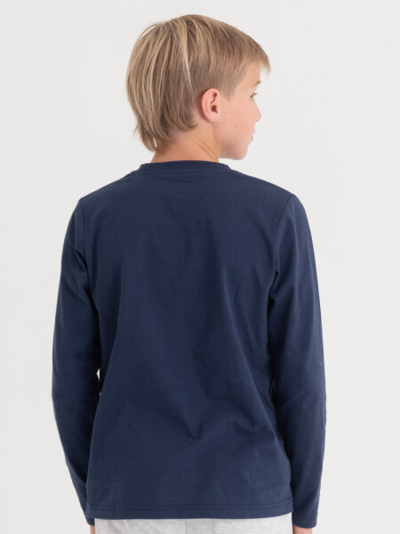 Camiseta manga larga Azul