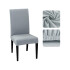 Funda Cubre Sillas Universal Comedor Elastizada Lavable X2 Variante Color Gris