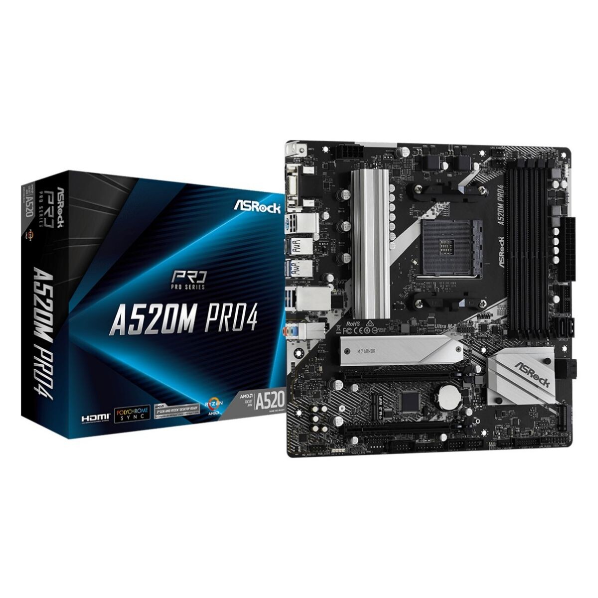 Motherboard Asrock AM4 A520M Pro 4 AM4 