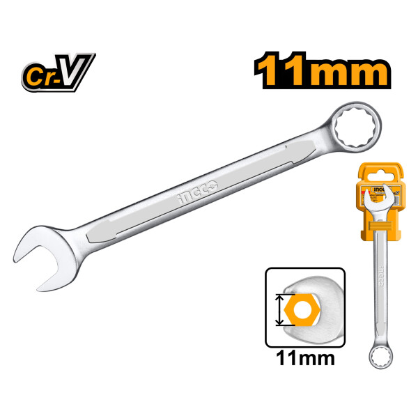 LLAVE COMBINADA BOCA Y ESTRIADA 11 MM CR-V INGCO HCSPA111 LLAVE COMBINADA BOCA Y ESTRIADA 11 MM CR-V INGCO HCSPA111
